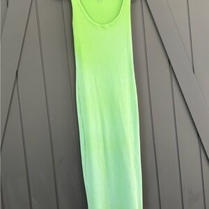 Cotton Citizen Lime Green Ribbed Top
